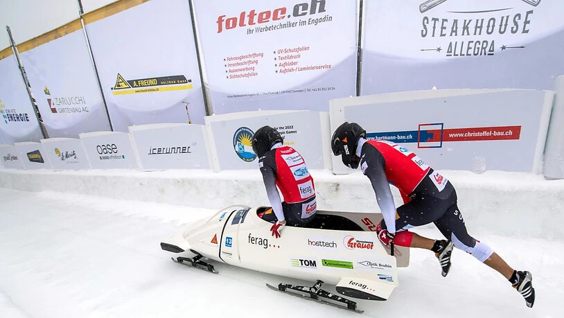 Hoffnung auf eine bessere Schweizer Zukunft im Bobsport: Michael Vogt und Sandro Michel an den letztjährigen Schweizer Meisterschaften
