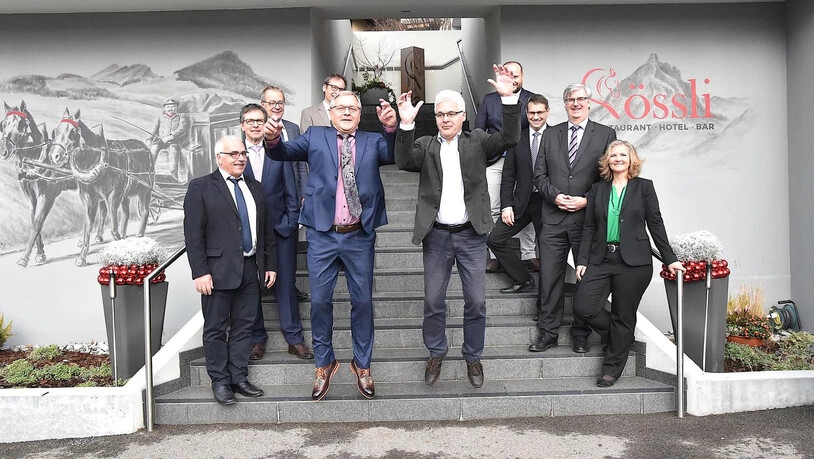 Auf dem Sprung: Christian Holderegger (Mitte rechts) tritt ab, Josef Blöchlinger erreicht demnächst das Pensionsalter