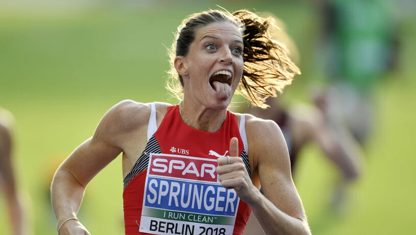 Lea Sprunger realisiert ihren Triumph an der Leichtathletik-EM über 400 m Hürden