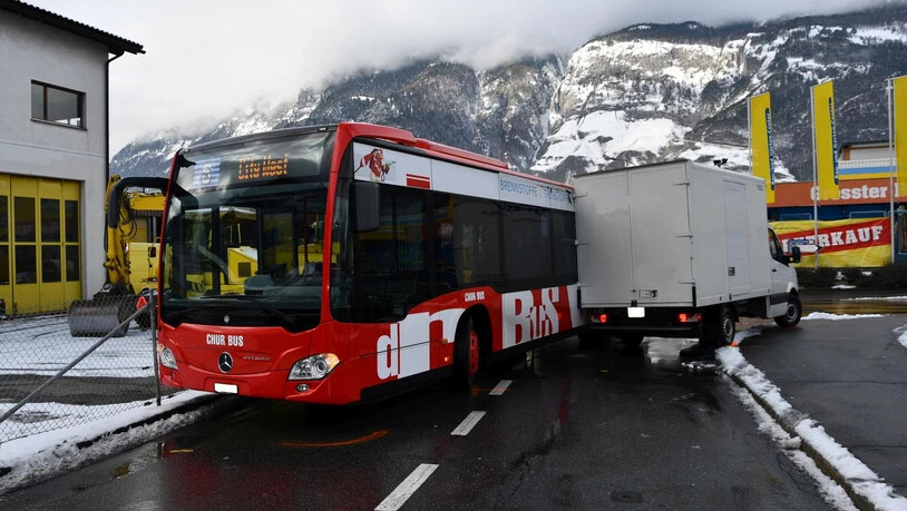 Die Unfallstelle an der Raschärenstrasse in Chur.