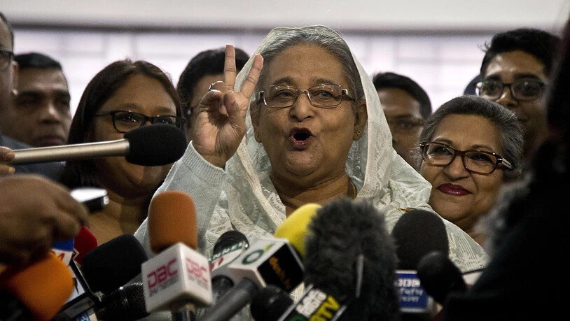 Wahlerfolg: Sheikh Hasina wird Bangladesch weiterhin als Premierministerin führen.