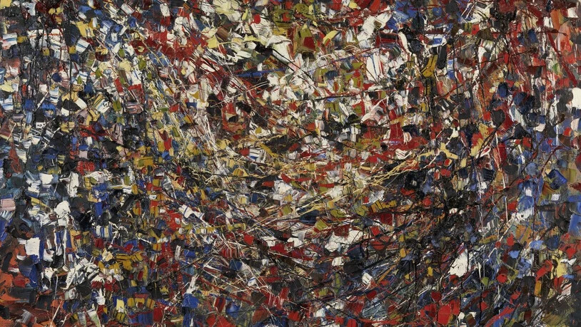 Das Gemälde "Composition" (1951) von Jean-Paul Riopelle ist Teil der Ausstellung "Stunde Null" im Kunsthaus Zürich. Sie läuft vom 7. Juni bis 22. September 2019.