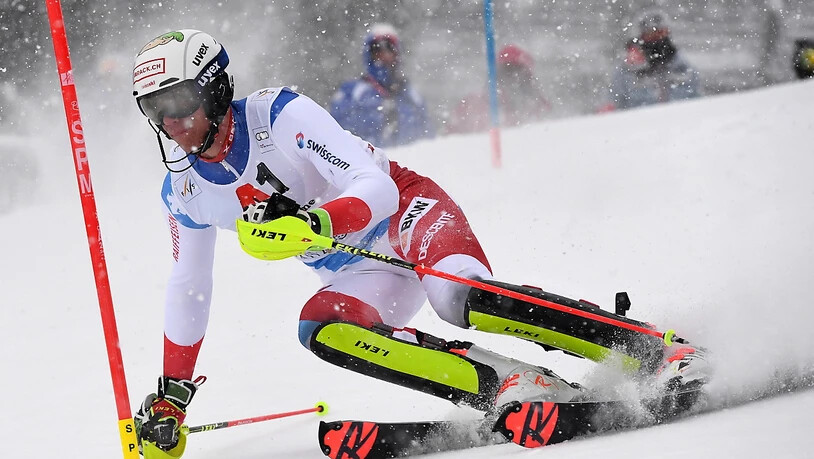 Ramon Zenhäusern führte erstmals das Klassement nach dem ersten Lauf eines Weltcup-Slaloms an