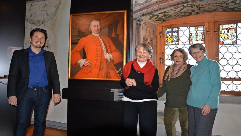 Landmajor Streiff als 43-Jähriger: Das Ölgemälde des Lachner Künstlers Martin Leonz Zeuger aus dem Jahr 1752 ist eine Leihgabe des Freulerpalastes in Näfels und zurzeit im Museum in Frauenfeld ausgestellt.