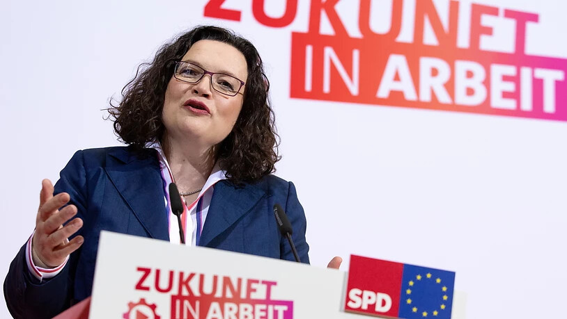 "Erst mal eine Positionierung": SPD-Parteichefin Andrea Nahles erläutert die Abkehr der Parteispitze von Hartz IV.
