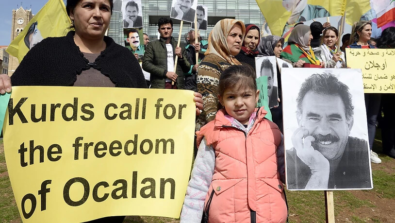 Auch im Libanon demonstrierten Sympathisanten der kurdischen Arbeiterpartei PKK für ihren seit 20 Jahren inhaftierten Führer Abdullah Öcalan.