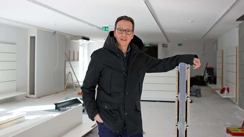 Noch befindet sich um Chasper Campell herum mehr Baustelle als Schuhparadies. 