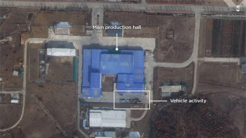 Das Foto zeigten den Militär-Standort Sanumdong. In der Anlage hatte Nordkorea bisher bereits ballistische Raketen und Raketen zum Starten von Satelliten getestet. (Screenshot)