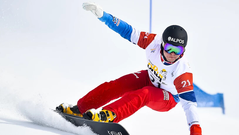 Dario Caviezel sorgt in Scuol für das Schweizer Topergebnis der Alpin-Snowboarder