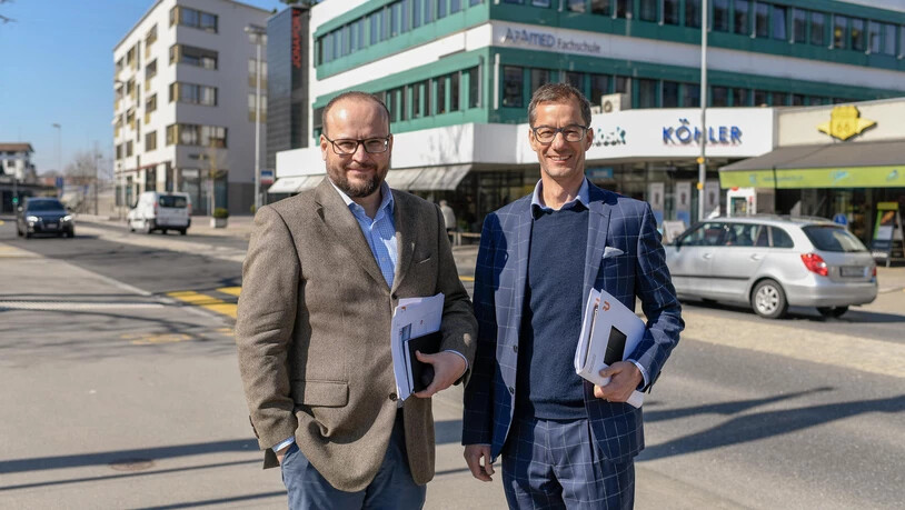 Auf dem Weg zu einer neuen Form der Stadtentwicklung: Stadtpräsident Martin Stöckling (links) und Bauchef Thomas Furrer.