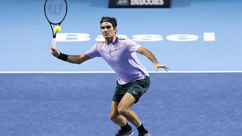 Roger Federer hat in der Basler St. Jakobsarena schon neun Mal die Swiss Indoors gewonnen. Jetzt soll die Halle nach dem einheimischen Weltstar benannt werden. Erreicht werden soll dies mit einer Volksinitiative.(KEYSTONE/Georgios Kefalas)