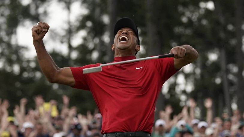Der Schrei des grossen Siegers: Tiger Woods