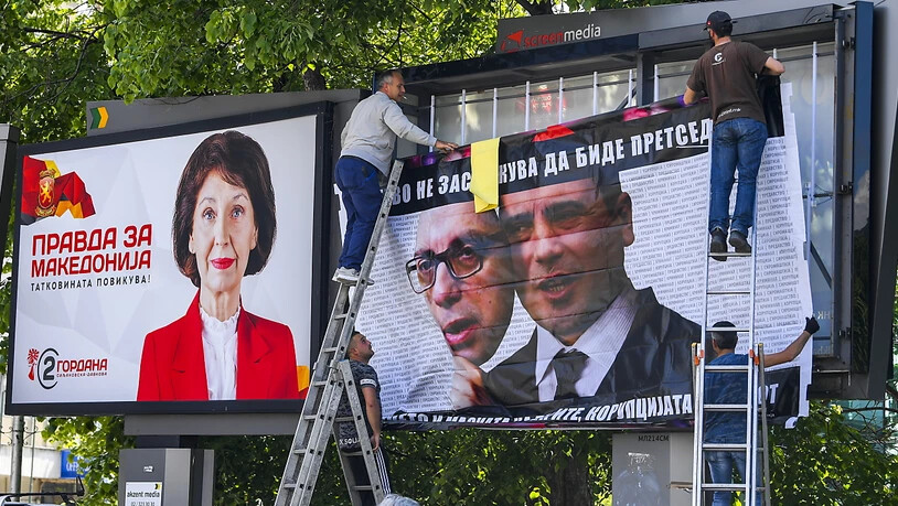Bei der Präsidentschaftswahl in Nordmazedonien am Sonntag konnte kein Kandidat die Mehrheit auf sich vereinen - daher kommt es nun Anfang Mai zu einer Stichwahl. (Archivbild)