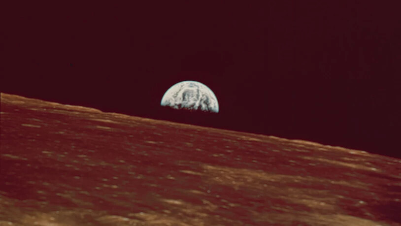 Am 21. Mai 1969 erreichte Apollo 10 den Mondorbit. Vom Apollo-Raumschiff aus konnten die Astronauten den Erdaufgang über dem Mondhorizont beobachten. (Archivbild)