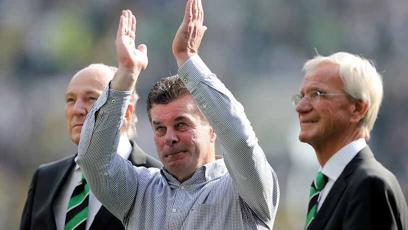 Emotionen bei Dieter Hecking: Der Trainer muss Borussia Mönchengladbach verlassen, ohne die Champions League erreicht zu haben