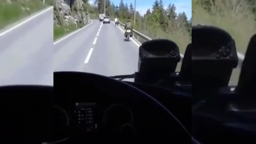 Das Video des Lastwagenfahrers, der sich über andere Verkehrsteilnehmer ärgert, geht gerade viral.