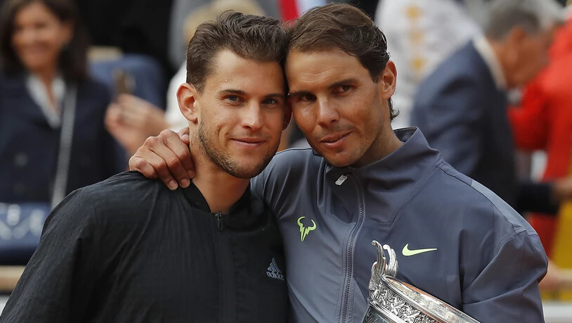 Im French-Open-Final Gegner, beim Laver Cup im September in Genf Teamkollegen: Dominic Thiem (li.) und Rafael Nadal