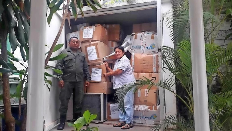 Am Zielort: Nach einer wochenlangen Reise treffen die Hilfsgüter aus Glarus in Venezuela ein.
