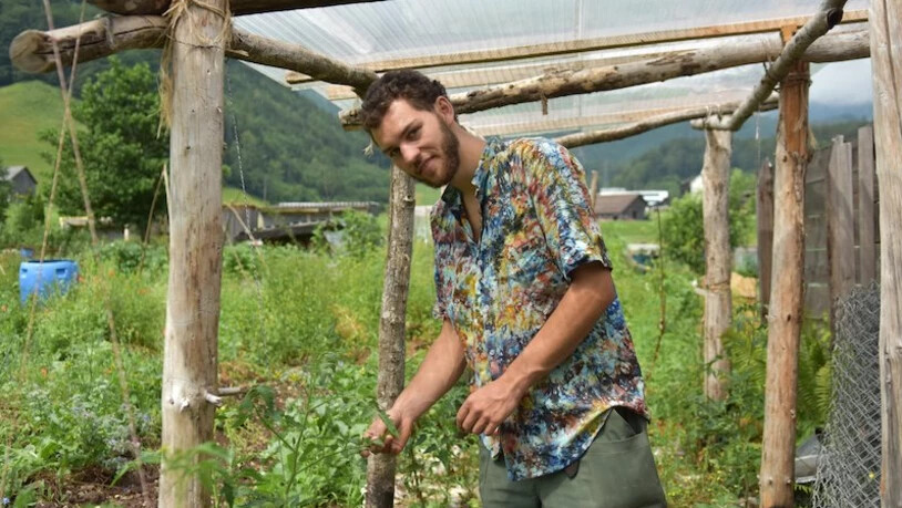 Yannik Keller zieht auch eigenes Gemüse im Schrebergarten.
