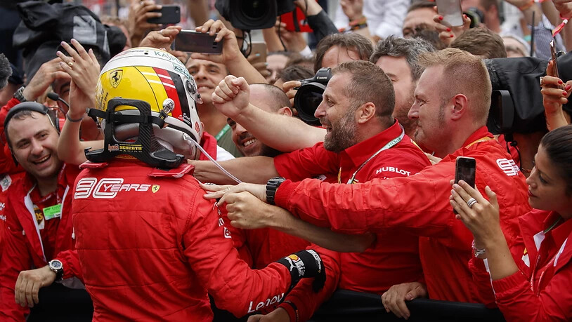 Am Ende konnte die Equipe von Ferrari dank Sebastian Vettel doch noch jubeln