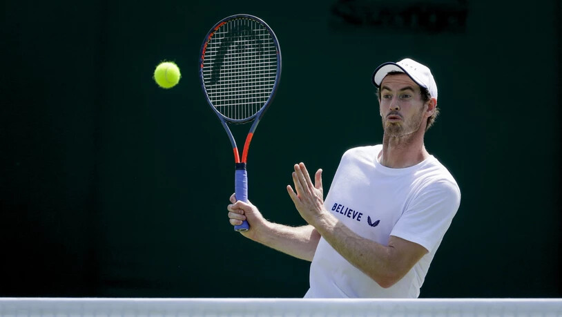 Andy Murray beim Training in Wimbledon