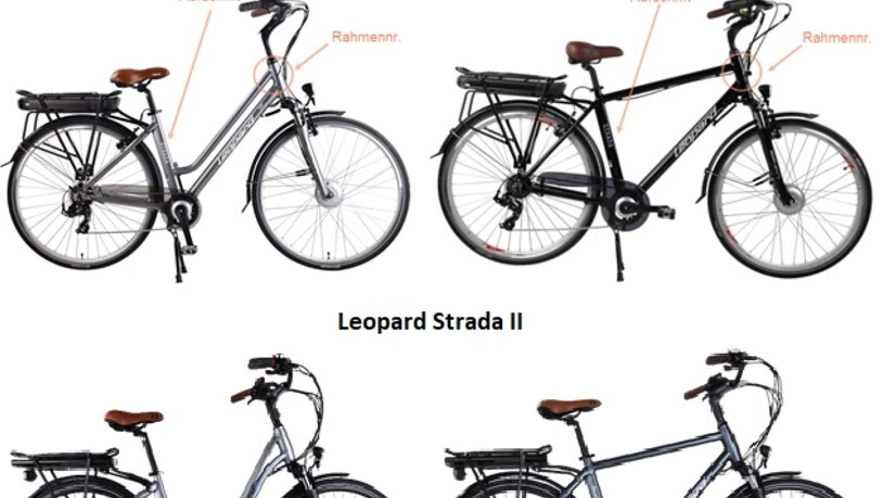 Bei E-Bike-Modellen "Leopard Strada" und "Leopard Strada II" können sich Schrauben am Velolenker lösen. Deshalb tauscht Coop Bau+Hobby die entsprechenden Lenkvorrichtungen beim Kunden zu Hause aus.