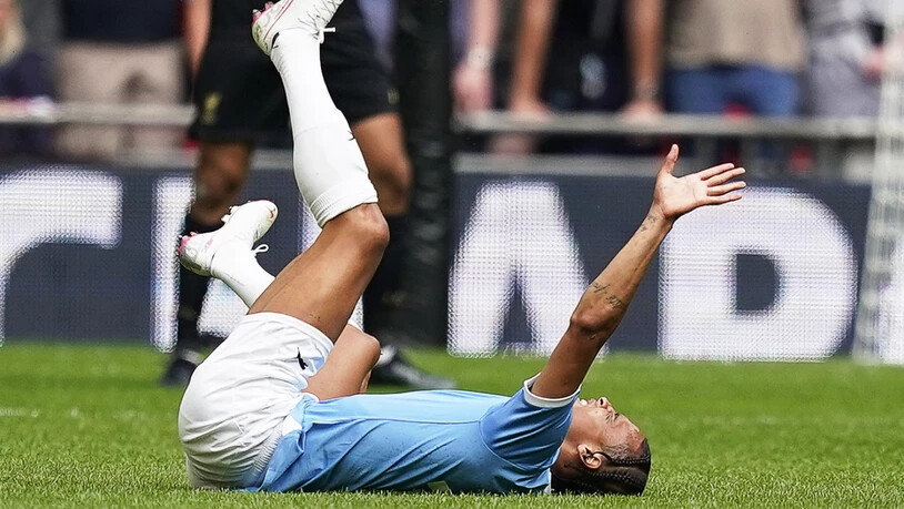 Scheint sich am Knie schwer verletzt zu haben: Manchester Citys Leroy Sané