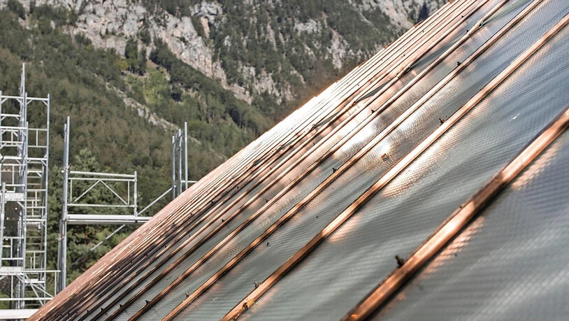 Das Glasdach wird komplett erneuert.