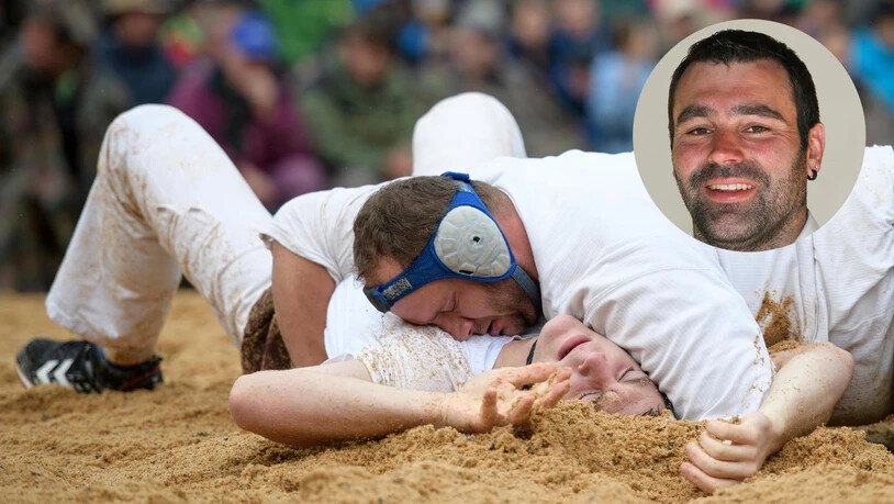 Roman Hochholdinger (mit Ohrschutz) schrammte in Estavayer haarscharf am Kranz vorbei.