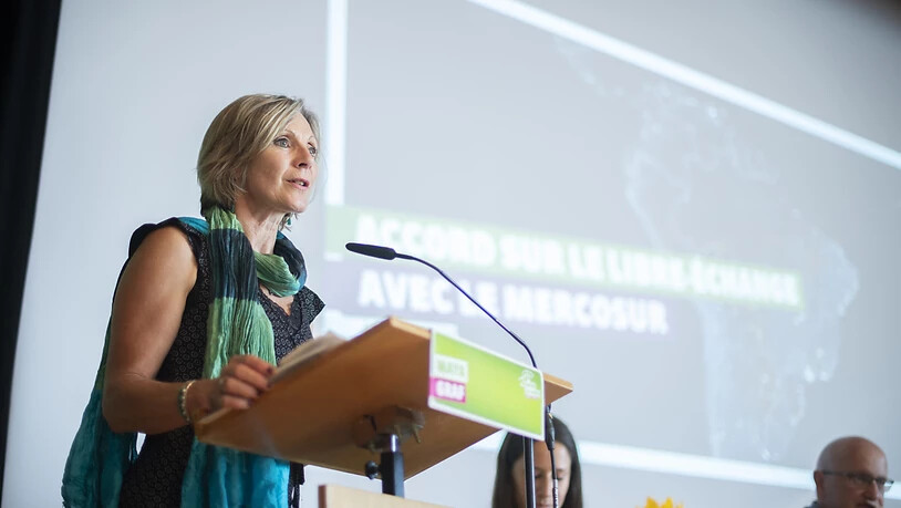 Die Baselbieter Nationalrätin Maya Graf hat am Samstag an der Delegiertenversammlung der Grünen in Rapperswil-Jona für fairen statt schrankenlosen Handel plädiert. (KEYSTONE/Gian Ehrenzeller)