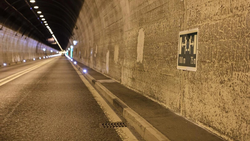 Vom Bärenburg-Tunnel führen neu fünf Ausgänge in den neuen Sicherheitsstollen.