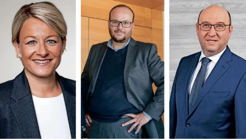 Das Feld lichtet sich: Der Vorstand der FDP schlägt Christine Bolt und Beat Tinner (r.) für die St. Galler Regierung vor – Martin Stöckling (M.) verzichtet.