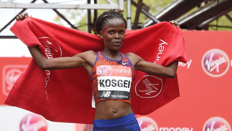 Erfolgreiches Jahr: Nachdem Brigid Kosgei bereits den London-Marathon gewonnen hatte, unterbot die Kenianerin nun in Chicago den Weltrekord um 1 Minute und 21 Sekunden