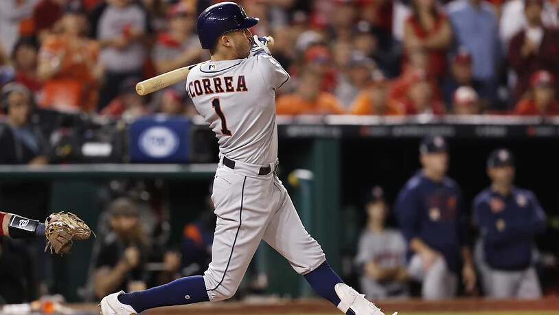 Den Houston Astros mit Carlos Correa fehlt nur noch ein Sieg zum Gewinn der World Series