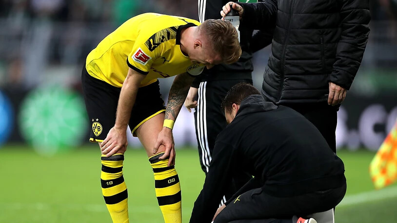 Sein Einsatz ist allerdings fraglich: Captain Marco Reus verletzte sich in der Meisterschaftspartie gegen Wolfsburg am Sprunggelenk