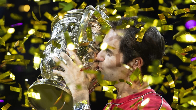 Federer im Goldregen: An den Swiss Indoors zeigte er sich noch in Topform und triumphierte zum zehnten Mal