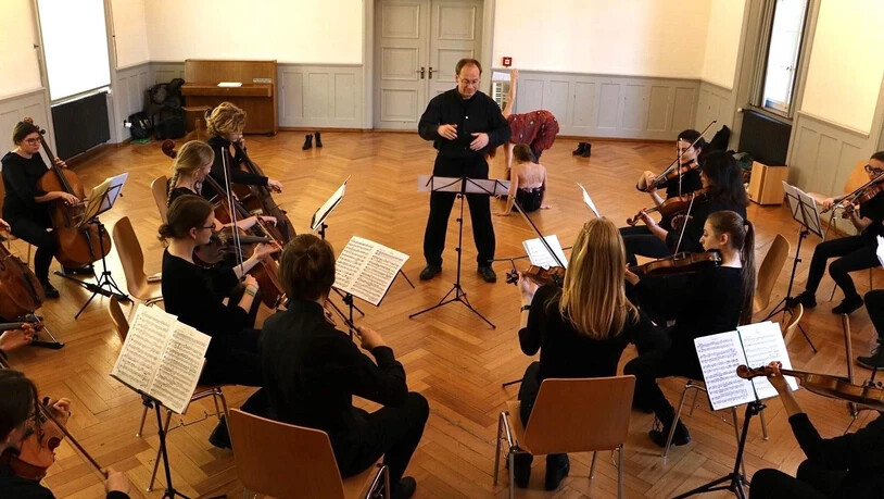 Das Junge Orchester Graubünden probt für Nordlicht.