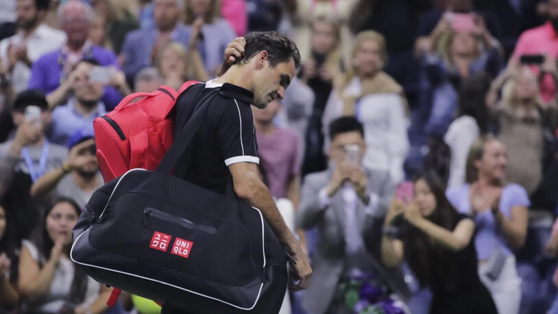 Am US Open musste Federer nach einer Fünfsatz-Niederlage gegen Grigor Dimitrov im Viertelfinal die Taschen packen