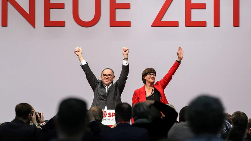 Neue SPD-Doppelspitze: Norbert Walter-Borjans und Saskia Esken sind am Freitag in Berlin zu den Vorsitzenden der deutschen Sozialdemokraten gewählt worden.