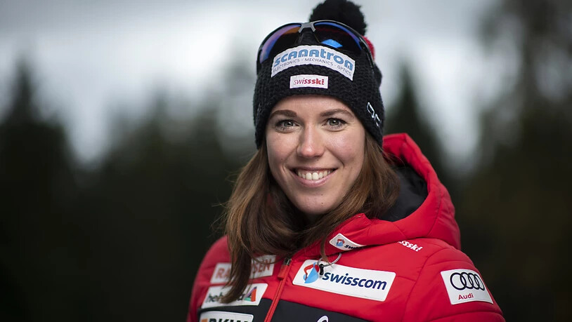 Allen Grund zum Strahlen: Lena Häcki lief beim Biathlon-Weltcup in Le Grand-Bornand erstmals in ihrer Karriere aufs Podest