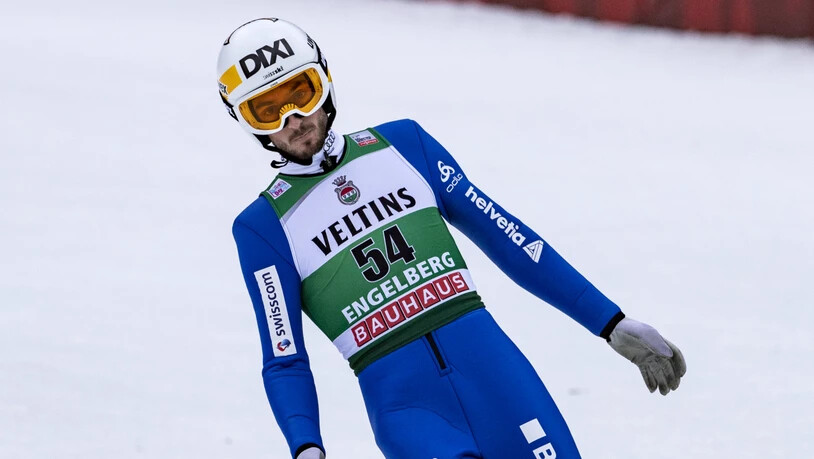 Nicht ganz zufrieden: Bei Halbzeit belegt Killian Peier beim Heim-Weltcup in Engelberg den 13. Zwischenrang