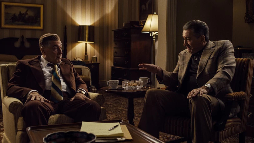 Der Mafiafilm "The Irishman" mit den Altstars Al Pacino (links) und Robert De Niro (rechts) liegt 2019 in der Gunst der Netflix-Nutzerinnen und -Nutzer in der Schweiz weit vorne. (Archivfilm)