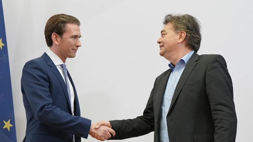 ÖVP-Chef - und wohl der zukünftige Kanzler - Sebastian Kurz (links) mit Grünen-Chef Werner Kogler.