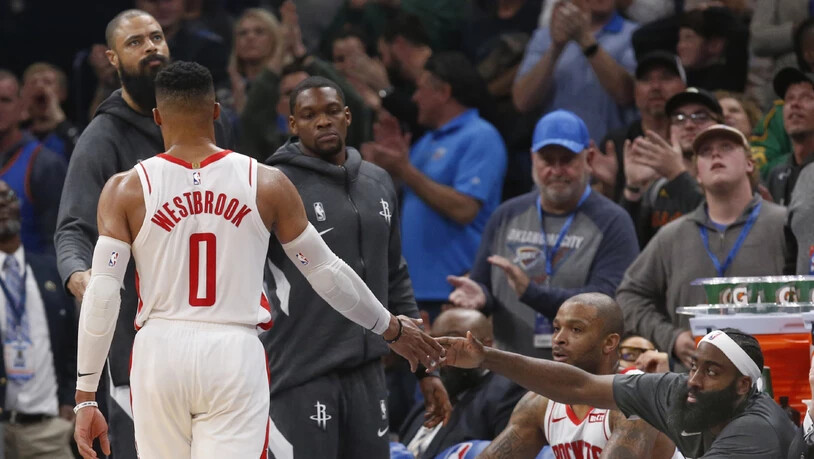 Russell Westbrook erhielt in Oklahoma viel Zuspruch, konnte die Niederlage der Rockets allerdings nicht verhindern
