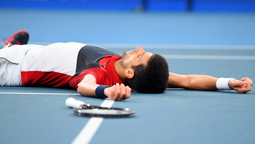 Novak Djokovic musste gegen Daniil Medwedew erneut Schwerstarbeit verrichten