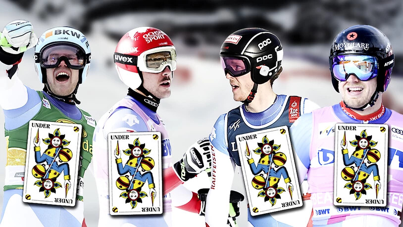 Stefan Rogentin, Carlo Janka, Sandro Simonet und Mauro Caviezel (von links) sind bereit für die Lauberhorn-Rennen.