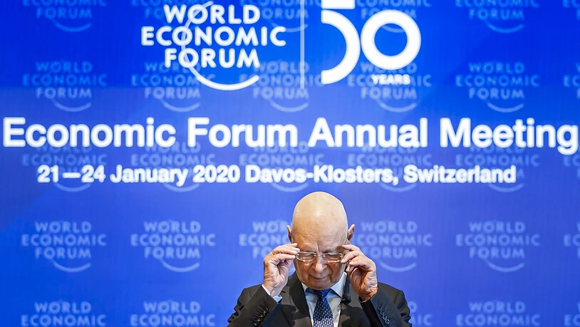Die Klimaaktivisten wollen auf ihrer Wanderung bis nach Davos marschieren und dort demonstrieren. Im Bild WEF-Gründer Klaus Schwab.