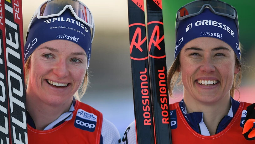 Nadine Fähndrich (links) und Laurien van der Graaff freuen sich über die Qualifikation für die Halbfinals. (Archivaufnahme)