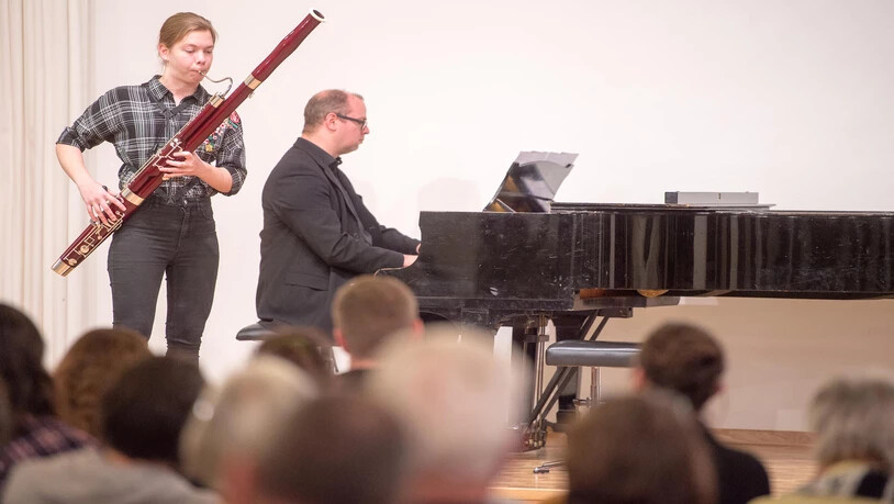 Jugendmusik-Wettbewerb in der Evangelischen Mittelschule Schiers. 