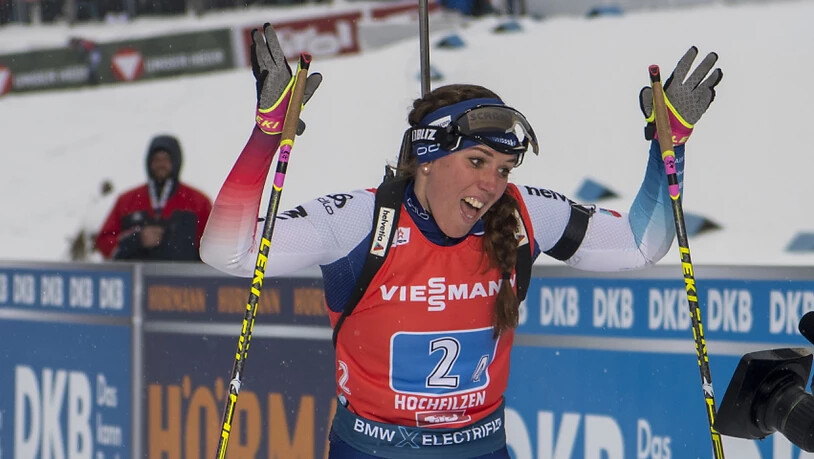 Neues Aushängeschild des Schweizer Biathlonsports: Lena Häcki lief auch als Einzelathletin erstmals aufs Podest